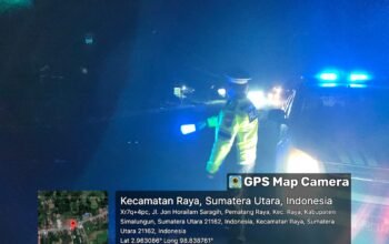 Sat Lantas Polres Simalungun Gelar Blue Light Patrol, Amankan Situasi Kamseltibcarlantas di Malam Hari