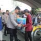 Ramadhan Berkah Polres Kediri Bersama PWI Berbagi Ratusan Paket Sembako