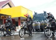 Jelang PSU Pilkada Bupati Wakil Bupati, Polres Parimo Gelar Latihan Sispamkota