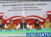 GERAKAN PANGAN MURAH POLRESTABES SEMARANG SALURKAN 1 TON BERAS UNTUK WARGA BRUMBUNGAN