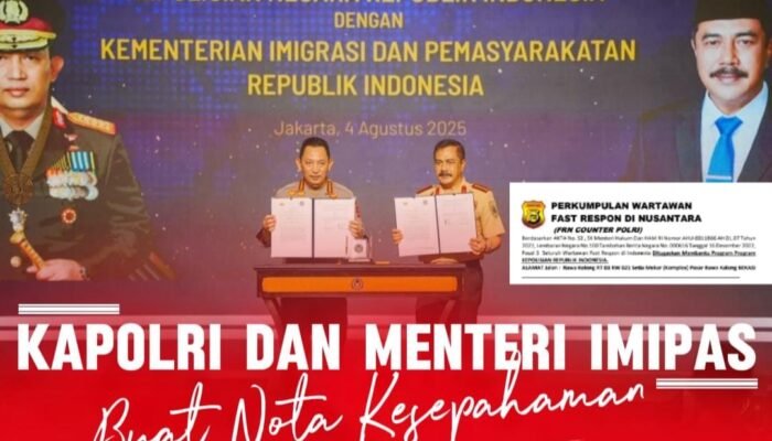 Teken Nota Kesepahaman dengan Kementerian Imipas, Kapolri Harap Sinergisitas Makin Optimal