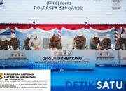 Hadiri Groundbreaking di Sidoarjo, Kapolri Sebut Polri Sudah Miliki 458 SPPG